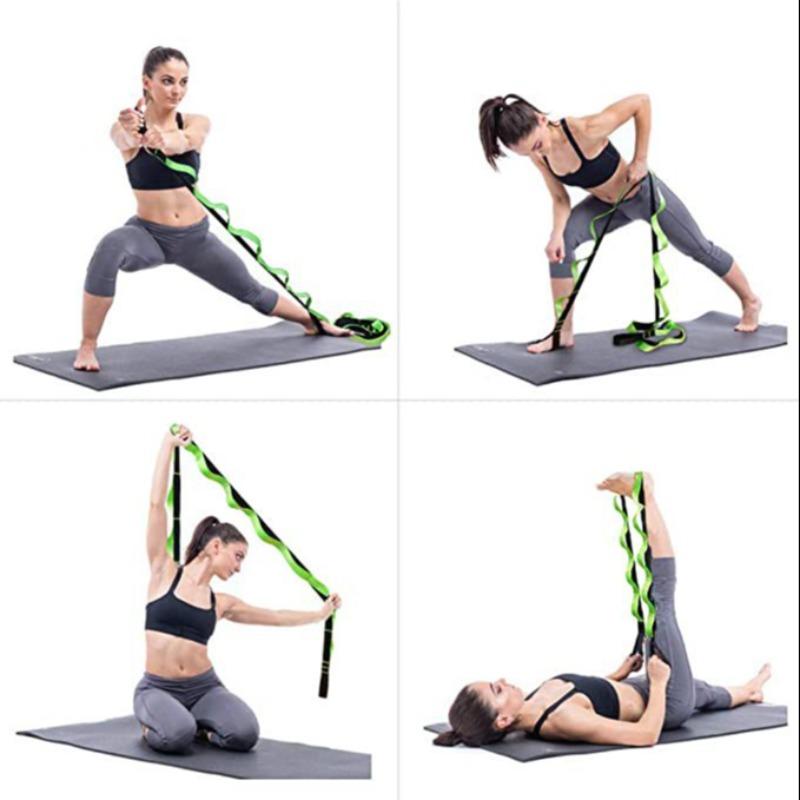 Yoga Stretch Band, 1 Count Non-elastic Yoga Stretch Band with 10 Rings, Fitness Equipment for Home Gym Workout, Yoga Accessories for Women & Men