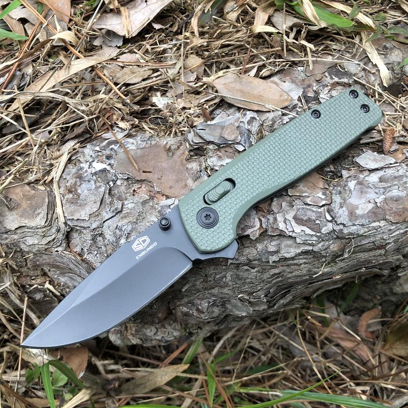 EDC Folding Utility Otf Knife with Pocket Clip, Sharp Stainless Steel Blade, Lightweight Plastic Handle Tactical Pocket Knives EDC Tools For Outdoor Camping Fishing Kitchen Daily Use Survival Gear