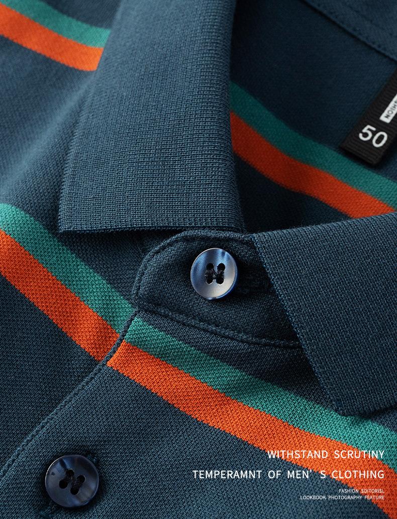 Slim-fit embroidered short-sleeve regular fit casual fashion men's middle-aged business polo shirt