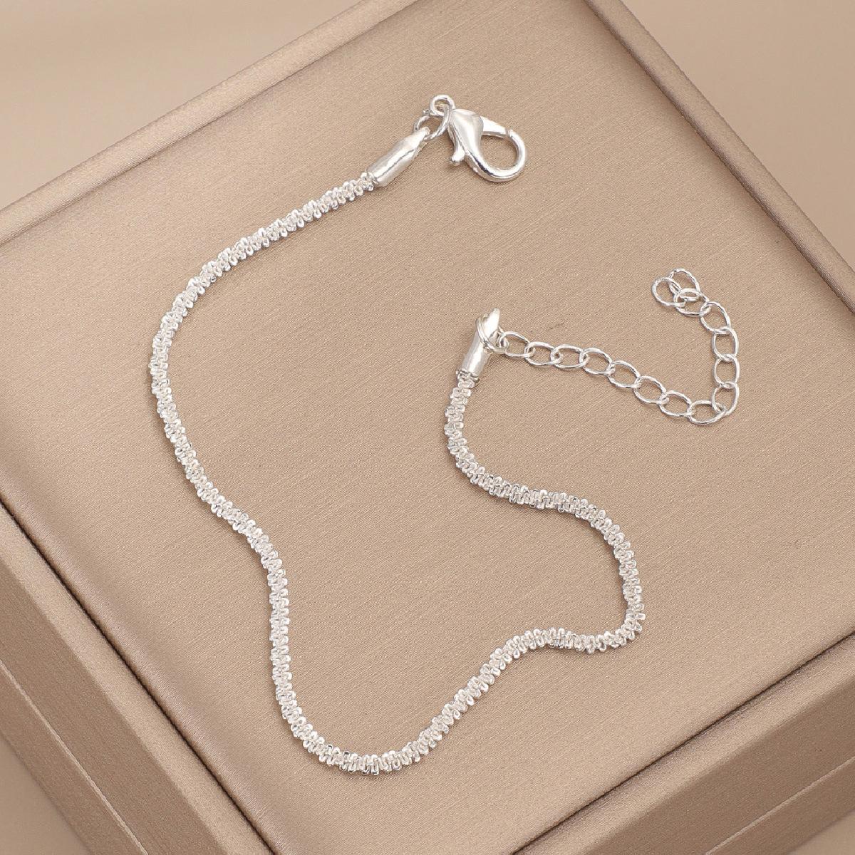 Fashionable and trendy beach hot-selling sparkling anklet for women, high-end minimalist style, glittering starry anklet, foot jewelry gift