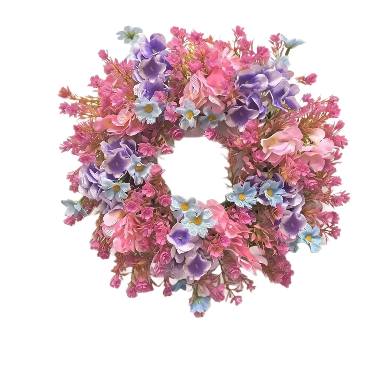 Hydrangea Wreath, Realistic Flower Wreath, Wedding Engagement Home Outdoor Decor, Bride Bridesmaid Handheld Wreath