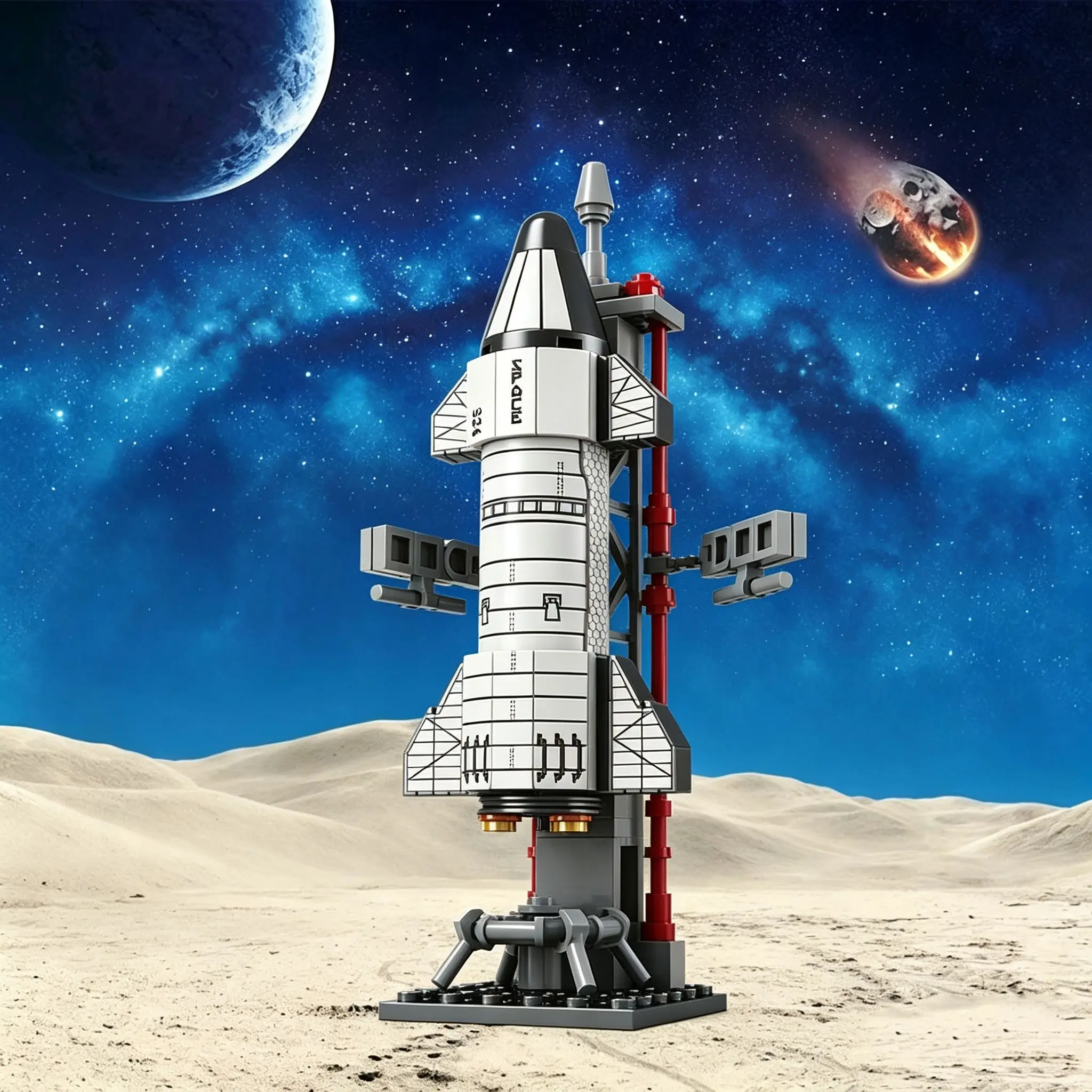 Space Station Rocket Building Blocks, Educational Toy for Kids, Perfect Gift for Boys and Girls, Fun and Engaging Playset