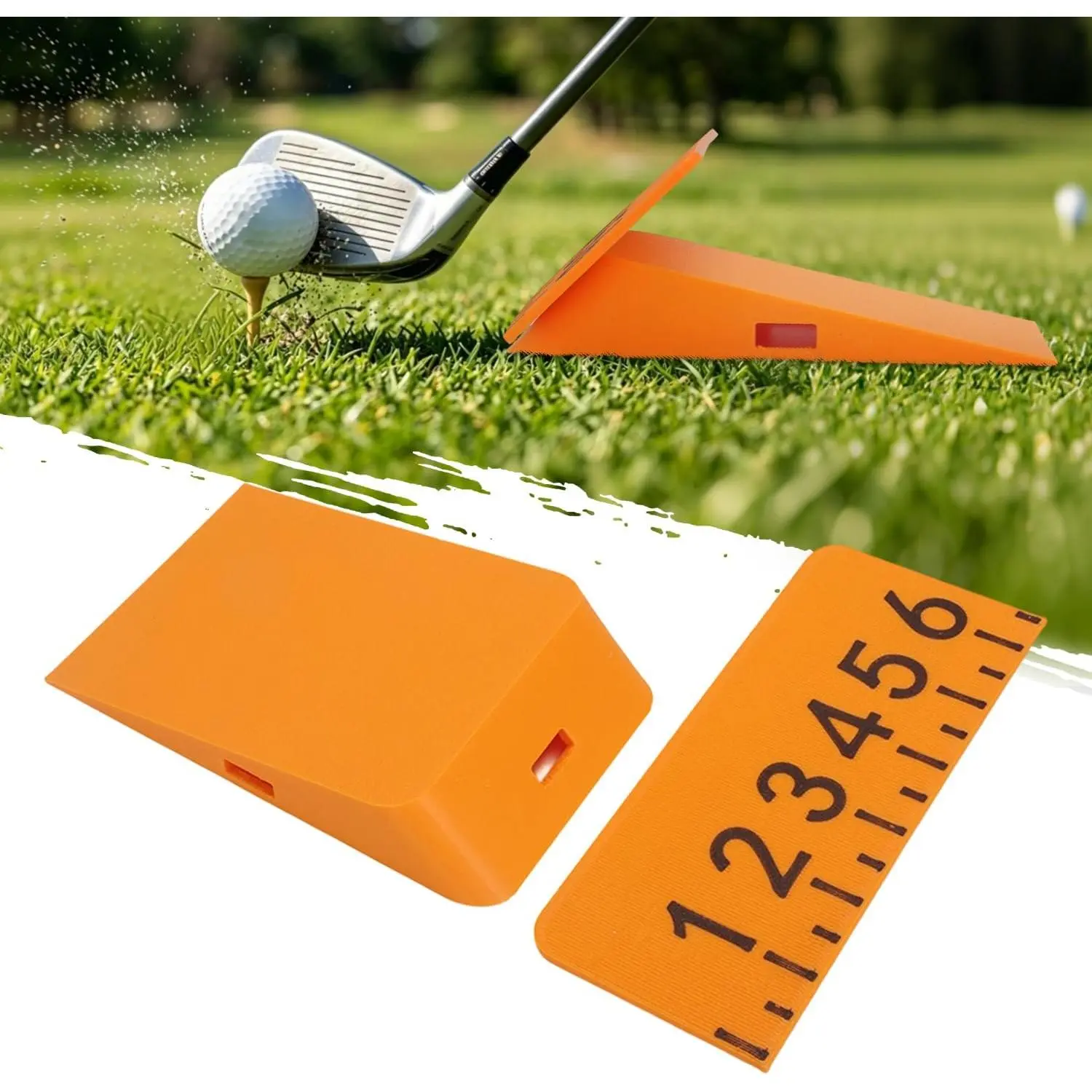 Golf Swing Training Aid Impact Tool with Adjustable Side Plate & Custom Case for Precision Chipping Practice