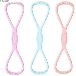 2026 Silicone Figure 8 Resistance Band, Soft Non-Slip 35LB Exercise Loop, Quick Rebound Gear for Post-Injury Rehab, Yoga & Resistance Band Workout