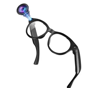 Bluetooth Smart Glasses with Camera, 8MP Anti-Shake Camera,Video Recording, 4GB Memory Build-in, AI Real Time Translation, Video Call Translation,Build-in Mic & Speakers, Bluetooth Calling, Music Control , Type C Charging Support,