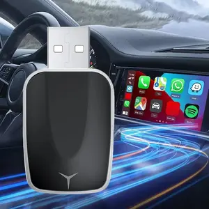 Two-In-One Carplay Wired to Wireless Adapter, Y9 Model, Abs Enclosure Material, No Ca Prop 65 Re, Ideal for Vehicle Connectivity