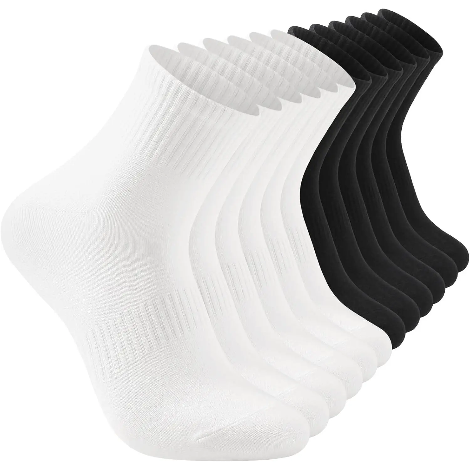 Women's No Show Ankle Socks 6 Pairs – Thin Cotton Athletic Gym Socks