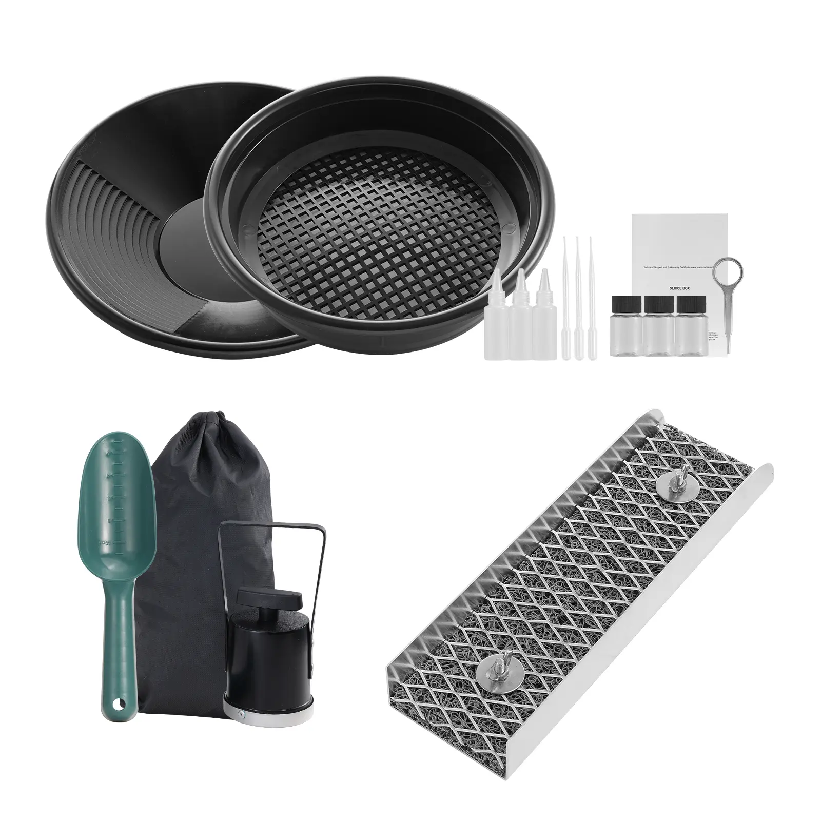 Mini Sluice Box Gold Panning Kit, Efficient Gold Recovery