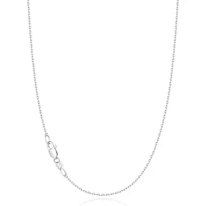 18k Gold Plated 925 Sterling Silver Chain Necklace for Women, 1.1mm Cable Chains Necklace Thin & Dainty & Sturdy Women's Chain Necklaces, 14/16/17/18/20/22/24 Inches