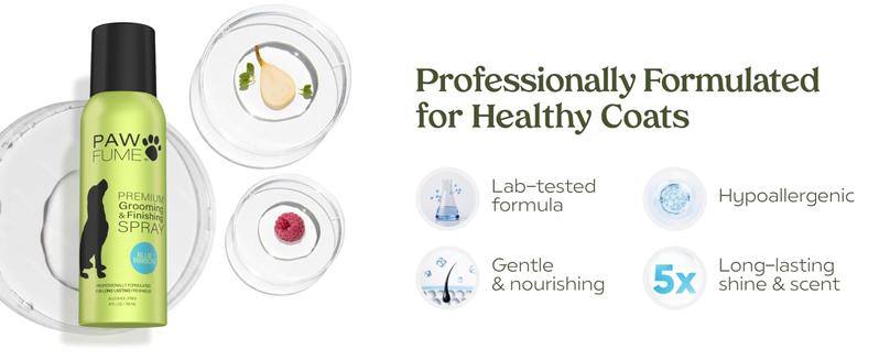 PAWFUME Premium Grooming Spray Dog Spray Deodorizer Perfume for Dogs - Dog Cologne Spray Long Lasting Dog Sprays - Dog Perfume Spray Long Lasting After Bath- Dog deodorizing Spray (Blue Ribbon)