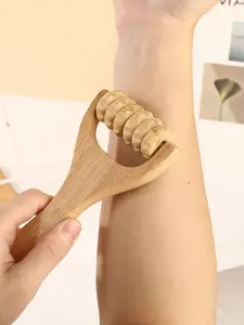 Wooden Roller Massager for Leg Massage, Neck Relief, Acupressure, Abdominal Relaxation, Full Body Use, Back Muscle Release