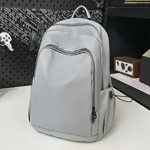 2026 Edition Male Solid Color Lightweight Nylon Commuter Backpack - Water-Resistant Multi-Pocket Laptop Bag for Back to School Haul, Travel & Lightweight Daily Use
