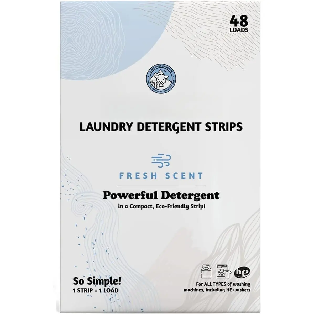 Laundry Strips - 48 Loads - Detergent Strips for   -  & Plastic Free -  for , Travel & Camping -  Scent