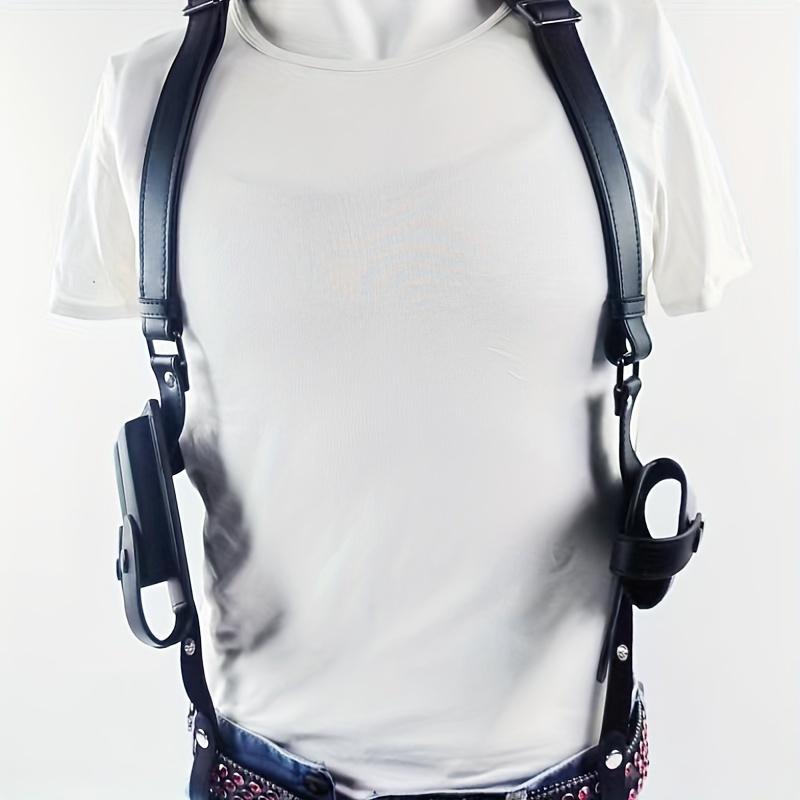 Shoulder Holster Universal Vertical Holster Adjustable for Concealed Carry with Dual Magazine Pockets - Fits 1911, Glock 17/19/23 and most handguns - For Right Handed Use