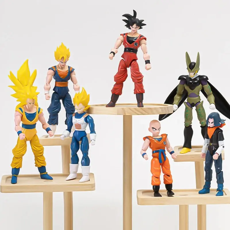 Hot Anime Dragon Ball Z Action Figures Set-Son Goku Son Gohan Vegeta Frieza-Collectible Assembly Model Toys Boys Festival Gifts