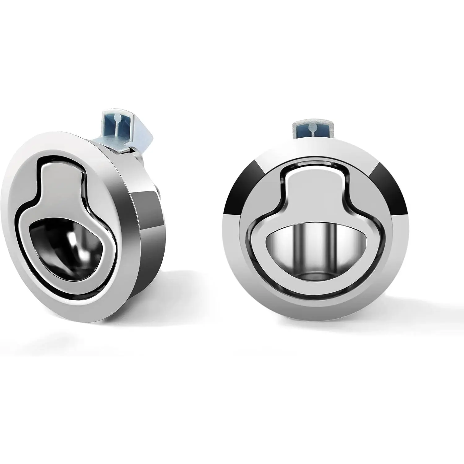 Marine Lock Latch 2inch Lifting Handle Deck Hatch Marine Grade Stainless Steel Zinc Alloy Embedded Latch Marine Hardware 2-Pack