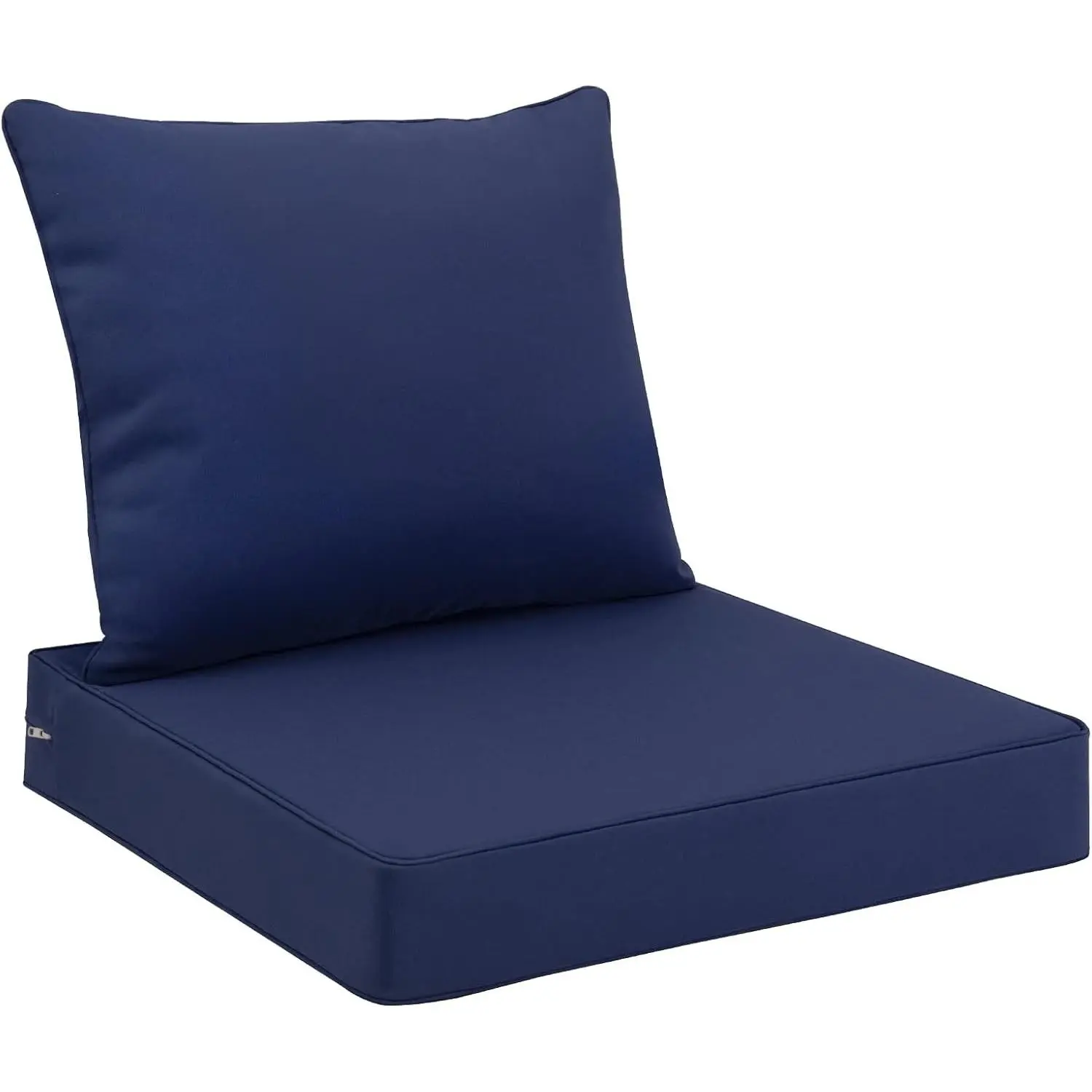 Outdoor Seat Cushion Set 24 x 24 Inch Waterproof & Fade Resistant Patio Furniture Cushions with Removable Cover Deep Seat & Back Cushion with Tie Straps for Chair Sofa Couch
