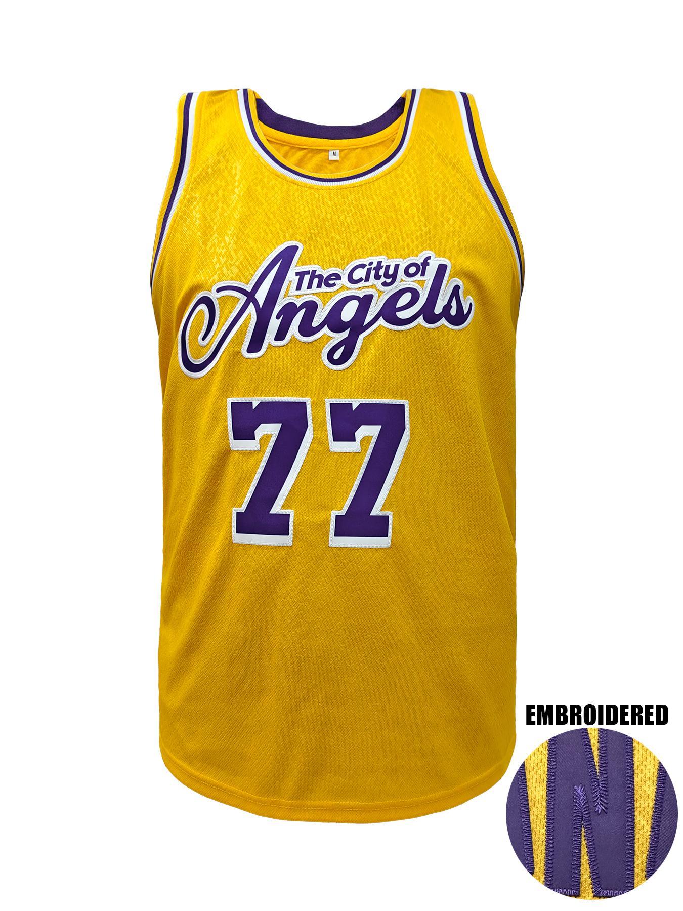 Men's Letter & Number Embroidery Basketball Jersey, Loose Casual Breathable Basketball Sleeveless T-shirt, Men's Sportswear for Training & Leisure Wear, Jersey Top