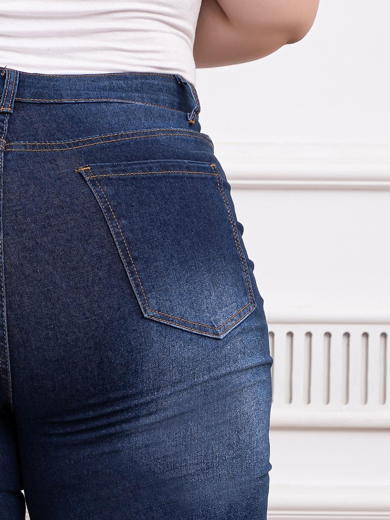 Plus Size Pocket Flare Leg Jeans, Casual Button Fly Bell Bottom Cotton Denim Pants, Women's Bottoms for Daily Wear