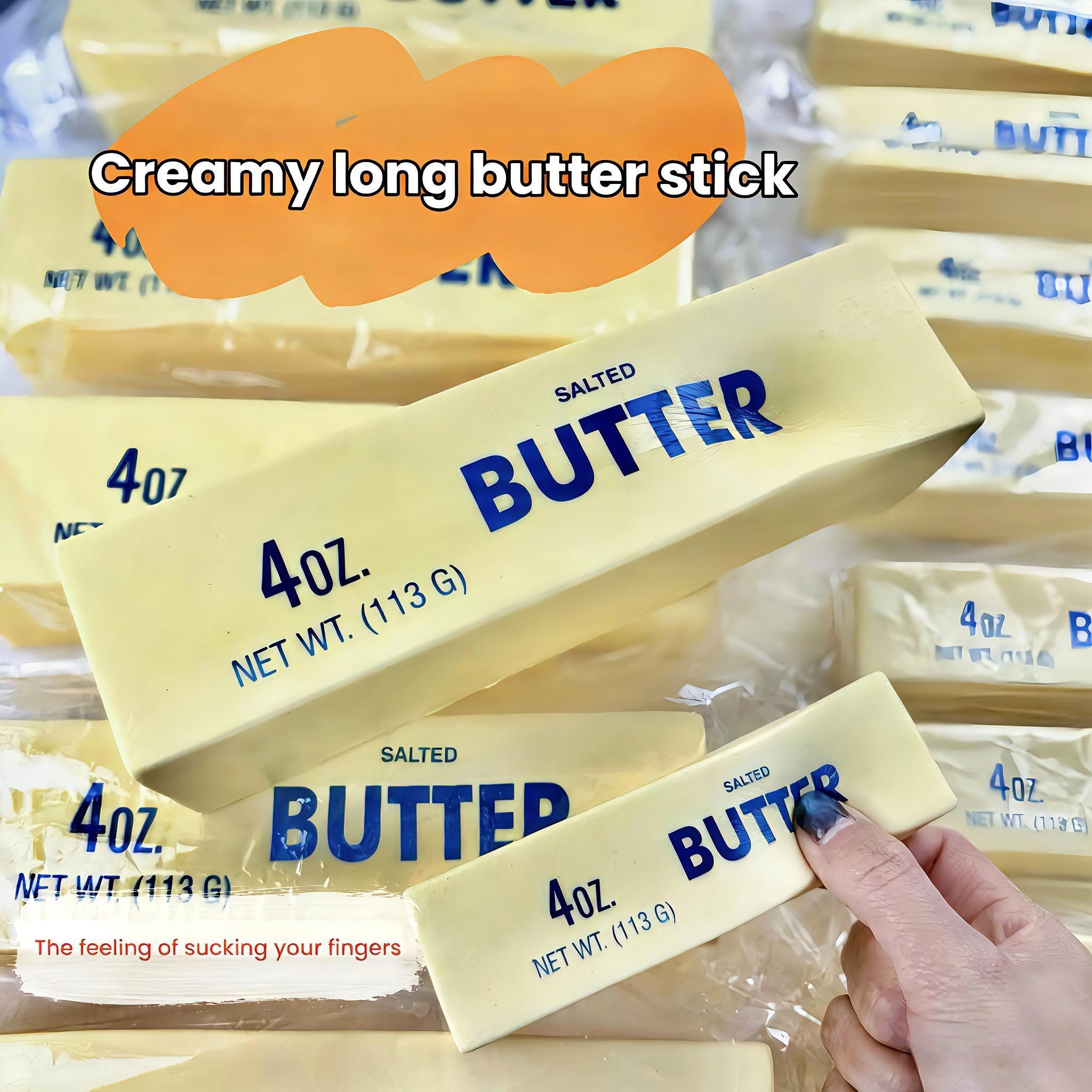 New ultra-soft, slow-rebound butter stick stress-relieving squeeze toy – a stress-relieving toy that mimics real food models, unique and fun. dumpling mega squishy