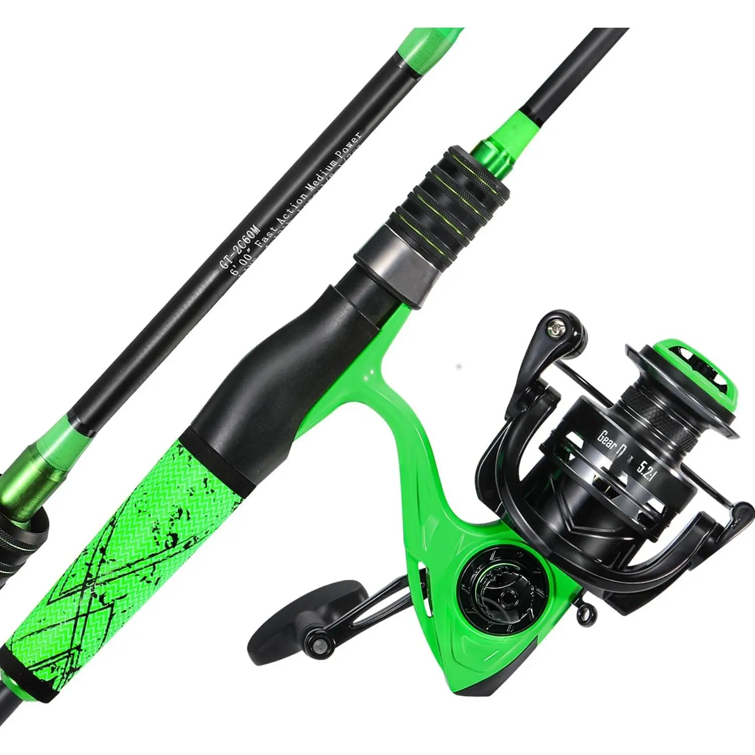One Bass Fishing Rod and Reel Combo, Spinning Combo with SuperPolymer Handle
