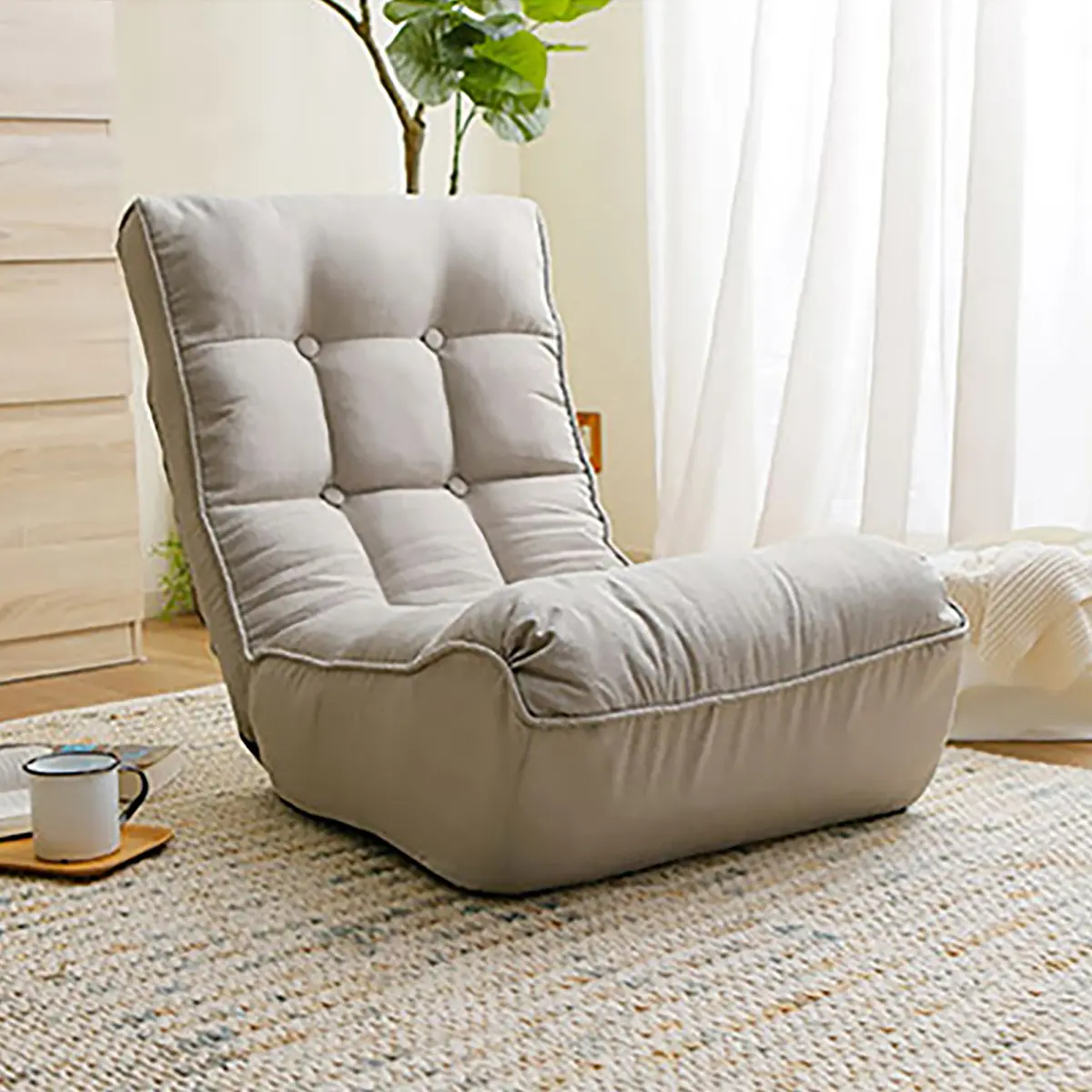 Adjustable Reclining Floor Chair, Foldable Lounge Sofa for Gaming, Reading & Relaxing, Comfortable Floor Seating for Bedroom, Living Room & Balcony