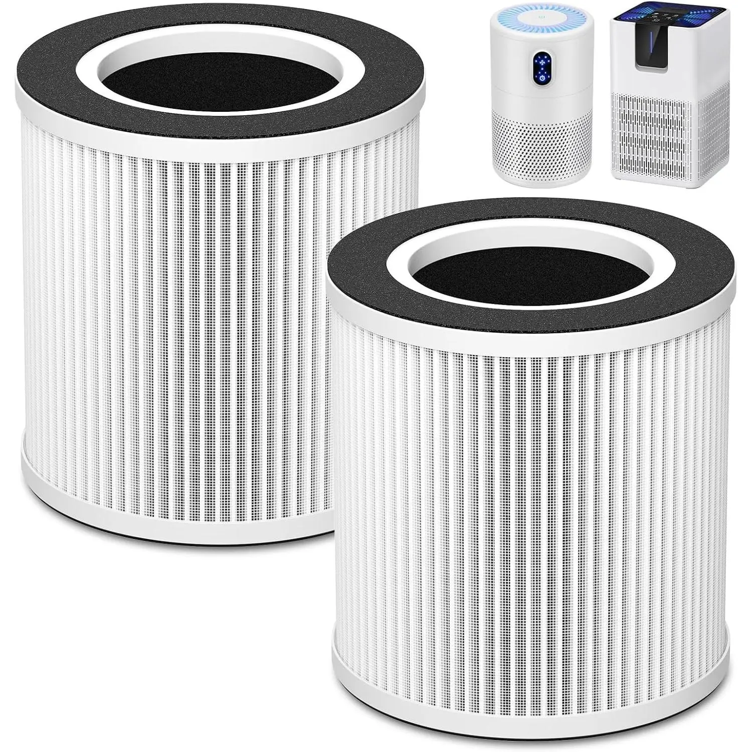 Filter, Compatible with B-D02L & M05 Air Purifier | for B-D02U, for B-D02L, for D10 Air Purifier, 2 Pack Basic Filter, White