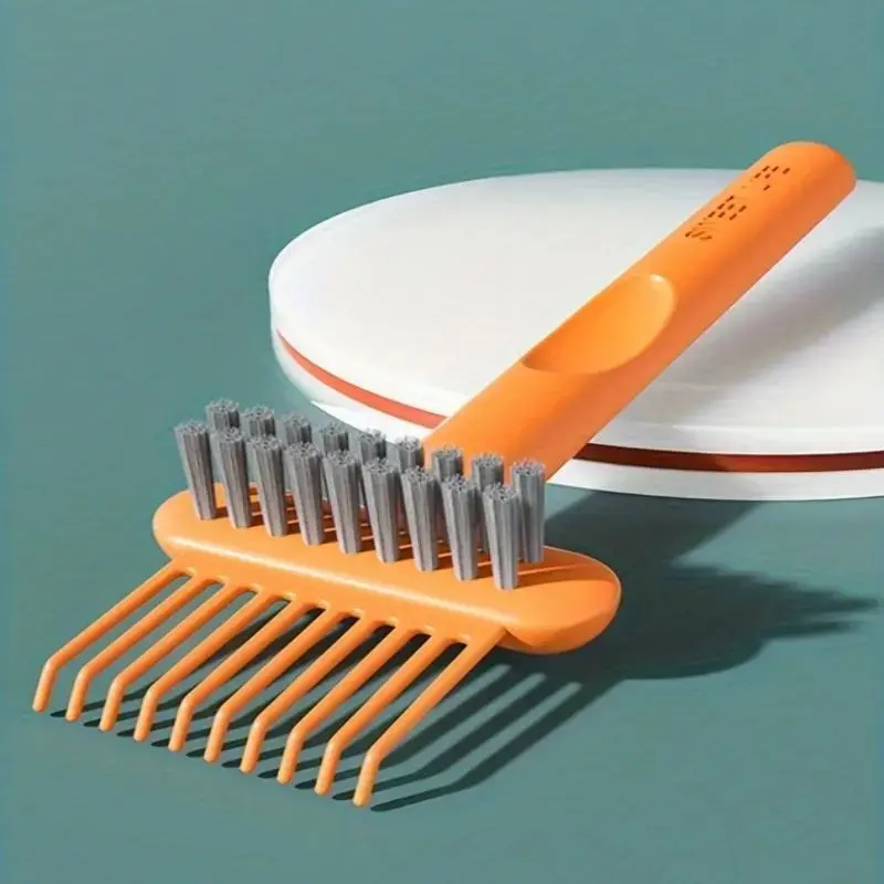 🧼 2-Pack Comb & Hairbrush Cleaner Set｜Mini Rake and Nylon Bristle Tool for Removing Hair, Dust, and Build-Up