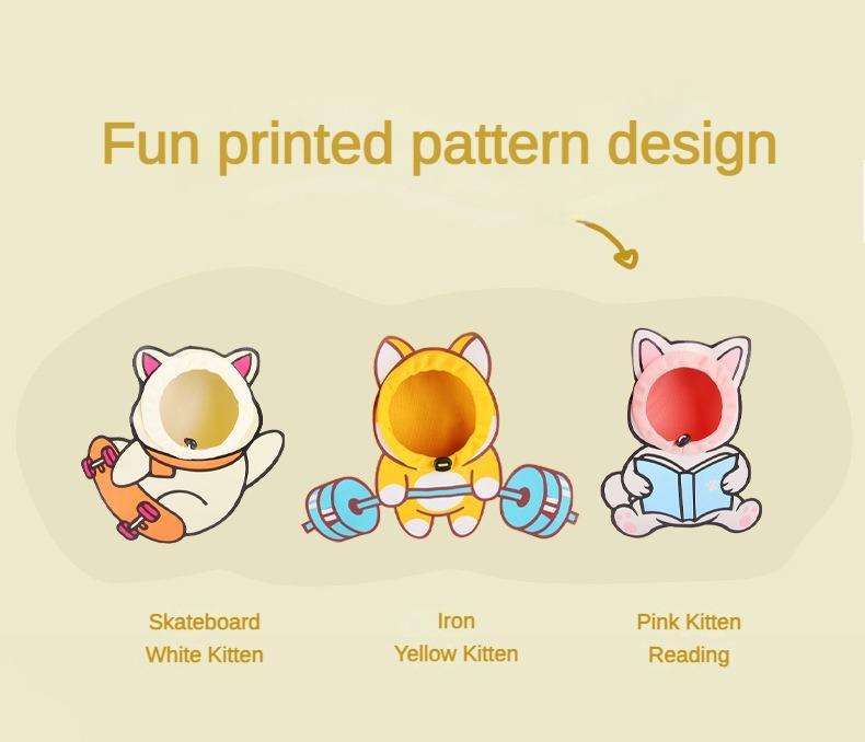 Pet Canvas Shoulder Bag, Cute Animal ShapedCat Carrier Canvas Bags,Portable Pet CanvasTote Chest Bag That Can Expose Head,OutdoorTravel Pet Carrier For Cats Dogs Pet Supplies cat dog rabbit