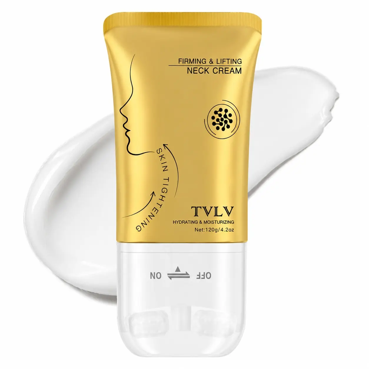 Neck Massage Firming Moisturizer Cream, Rollerball Absorption, Hydrating Nourishing Balm with Hyaluronic Acid, Squalane, Niacinamide, Beauty Products