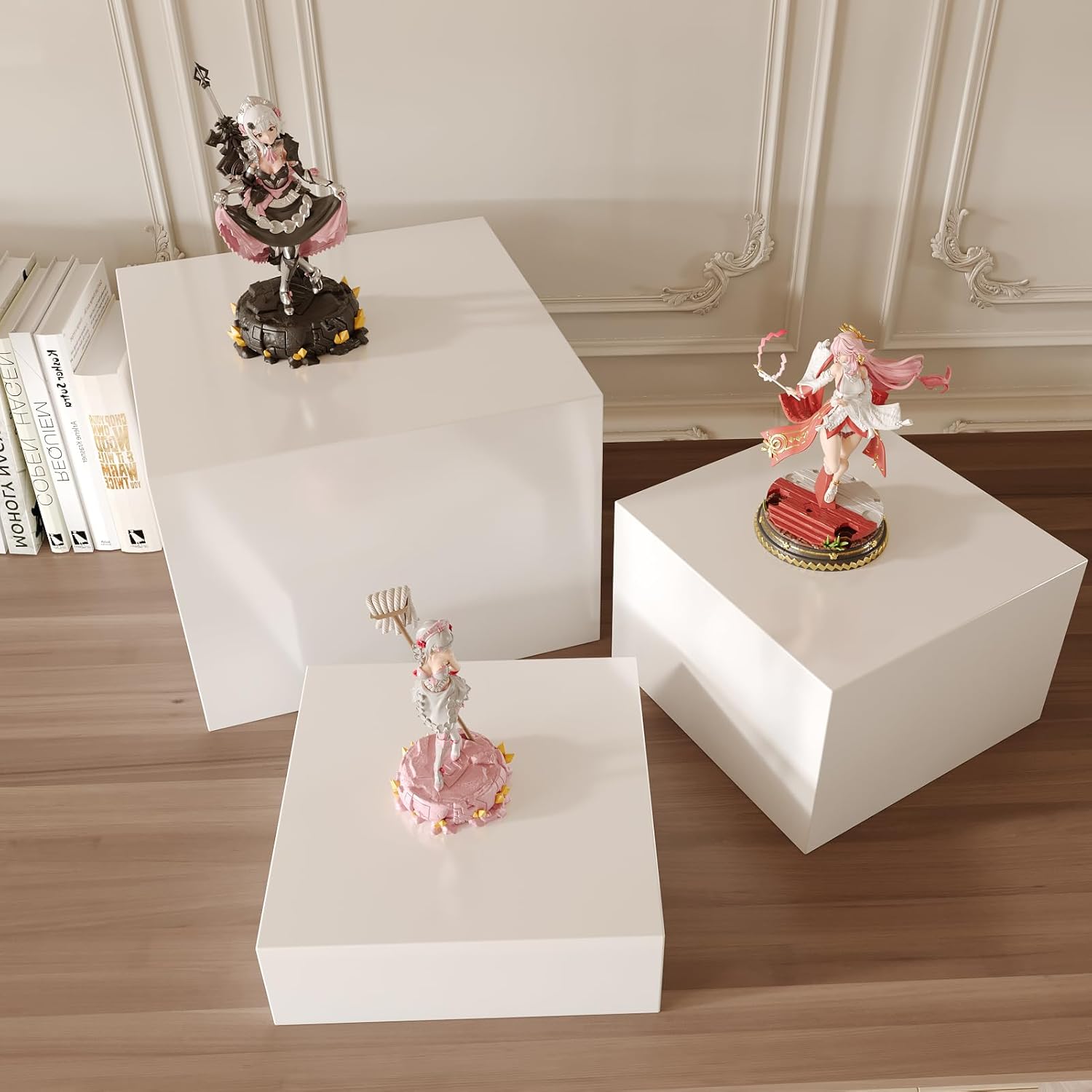 Buffet Risers, Risers for Buffet Table, Display Stand Shelf for Catering Dessert Collectibles Figures Show, Cube Display Nesting Risers with Hollow Bottoms 6 count Buffet Risers, Risers for Buffet Table, Display Stand Shelf for Catering Dessert Collectibles Figures Show, Cube Display Nesting Risers with Hollow Bottoms 6 count