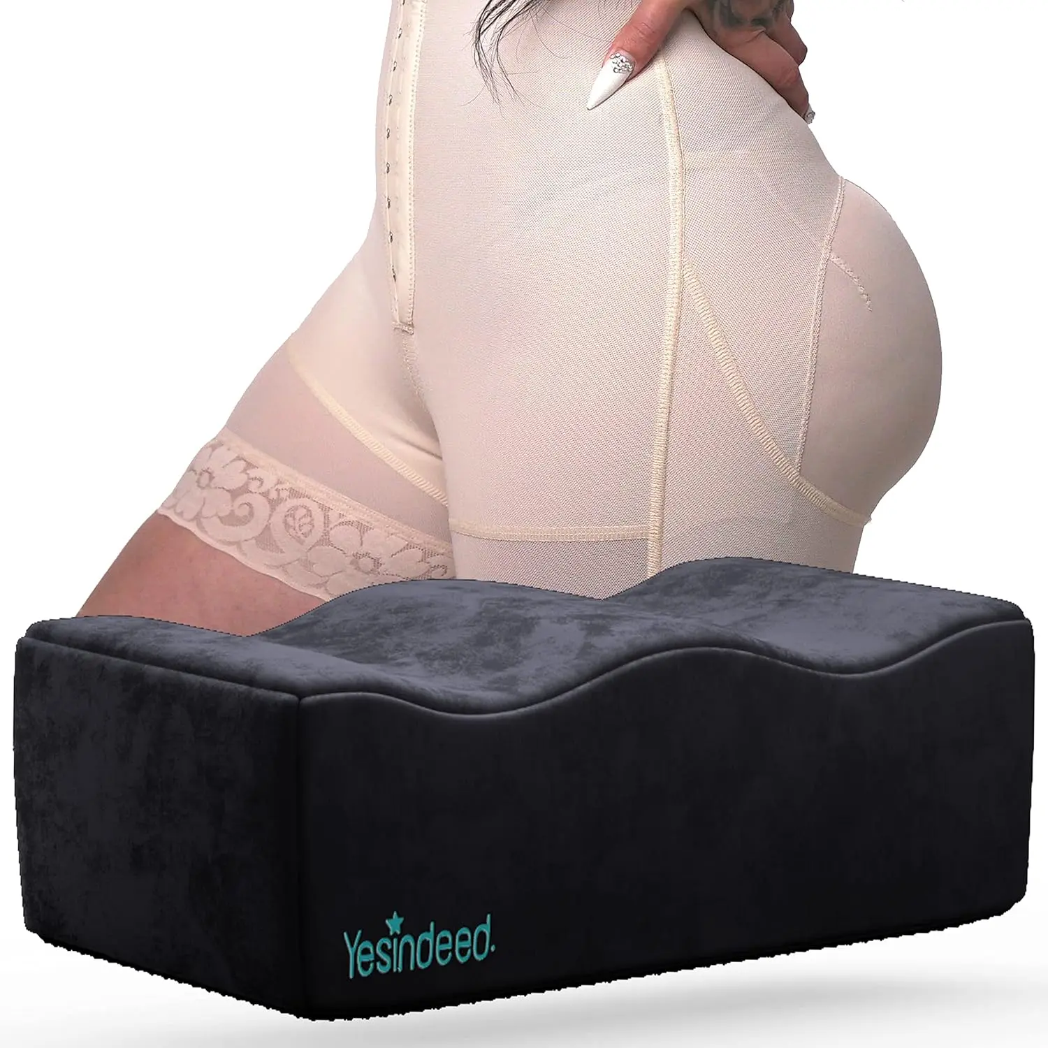 Brazilian Butt Lift Pillow – Dr. Approved for Post Surgery Recovery Seat – BBL Foam Pillow + Cover Bag Firm Cushion Butt Technology-