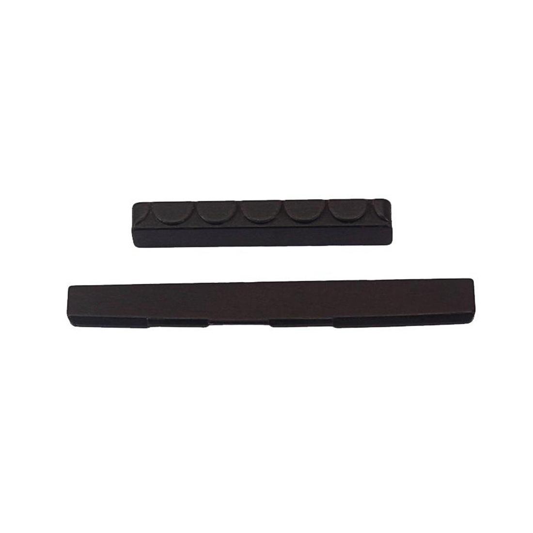 Classical guitar ebony top nut (52x6x9mm) + bottom nut (80x3x9/8mm)