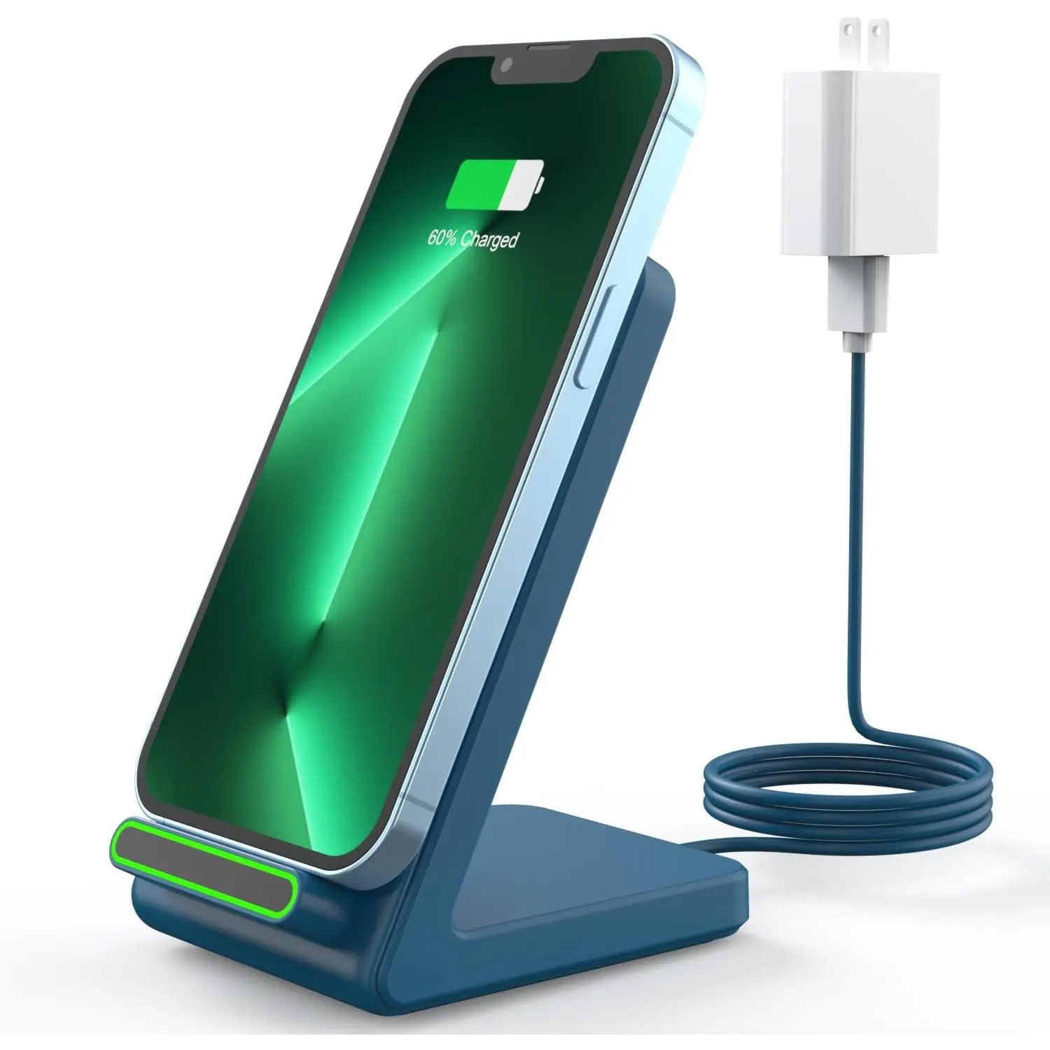 GEEKERA Fast Wireless Charging Station for Phone: CIYOYO 15W Charging Stand Compatible with iPhone 15/14/13/12/11, Samsung Galaxy S23/ S22/ S21/ S20 for Office Bedside Gift