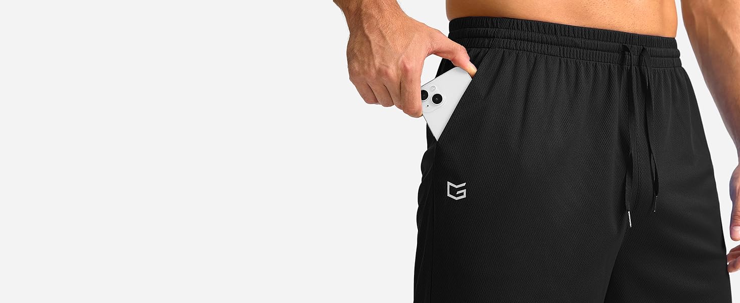 Men's Athletic Shorts with Pockets 11" Long Basketball Shorts Lightweight Quick Dry Gym Workout Shorts for Men
