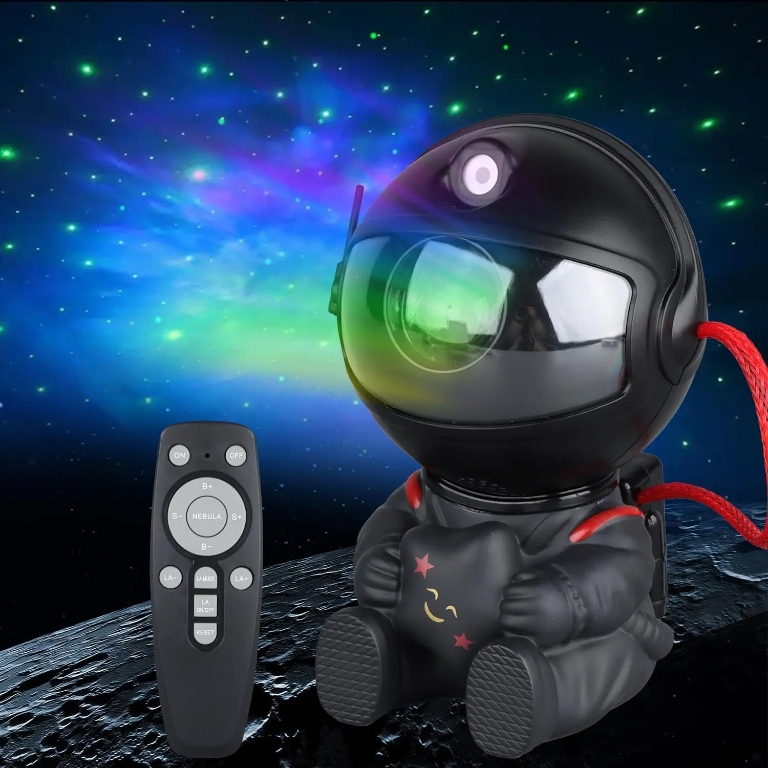 Astronaut Galaxy Star Projector, Night Light for Kids, Original Black |   8 Modes, Remote, 270 Degree Rotation, Nebula Projection, Bedroom, Home Theater, Ceiling Decor, Party, Teen, Birthday Gift