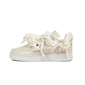 Nike Air Force 1 Custom Parasitic Exoskeleton Sneakers for Men – Distressed Wash, Enhanced Grip, Low-Top Comfort Verifiable, with credentials and supporting global authentication