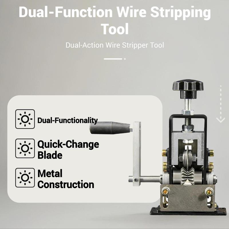 Manual & Electric Drill Operable Wire Stripping Machine - Quick-change Blade Wire Stripping Machine & Heavy Duty Specialty Hand Tools - for Scrap Cable Removal & Cutting Hardware - Men Gifts & Tools & Dealsforyoudays & Wire stripping machine