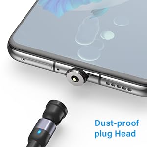 Magnetic Charging Cable 4 Pack (3.3ft/6.6ft/6.6ft/10ft), 540 Degree Rotating Magnet Phone Charger Cable, 3 in 1 Nylon Braided Magnetic USB Cable for Micro,Type C and iProduct Device