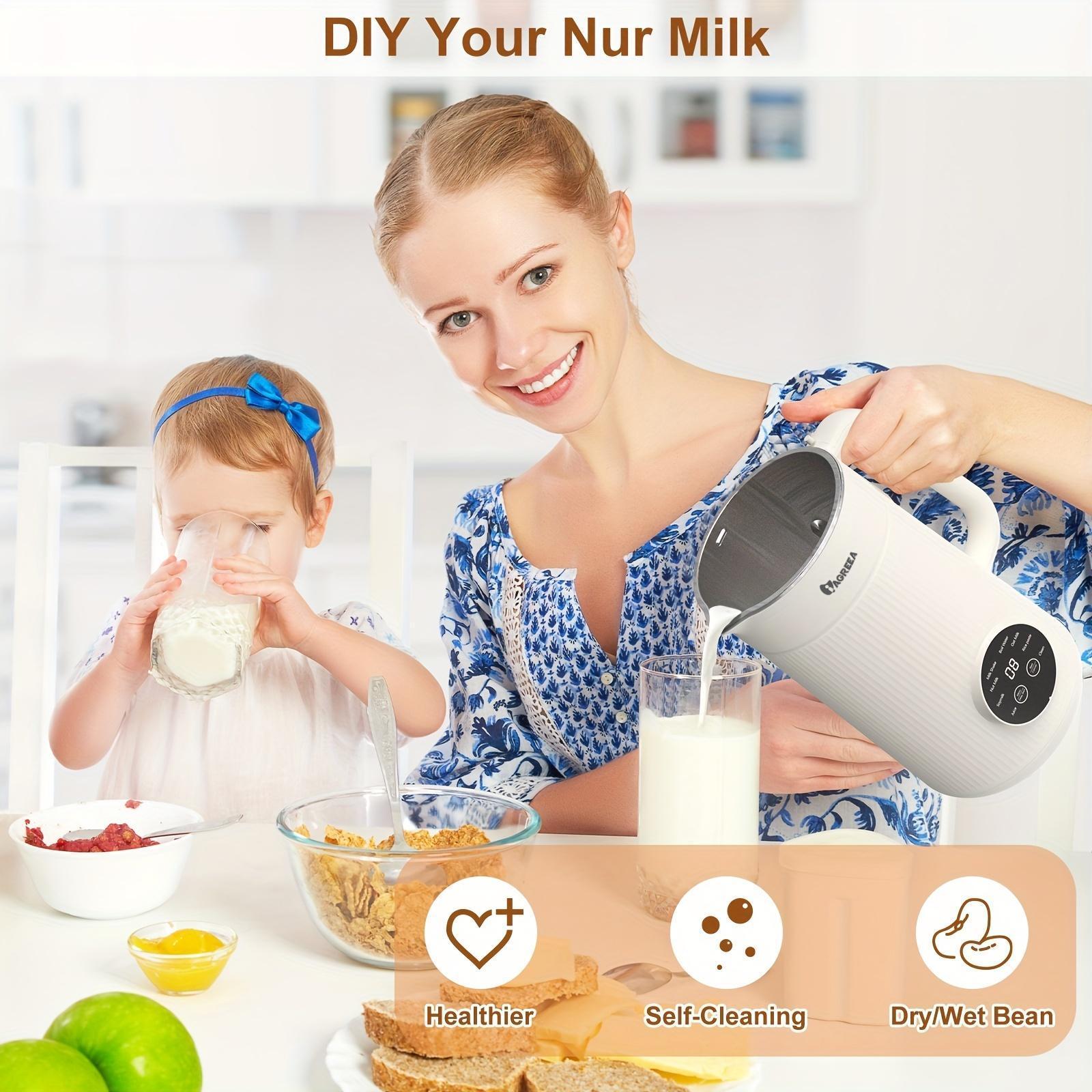 IAGREEA Automatic Nuts Milk Maker, Nut Milk Machine, Plug and Play 1000ML Milk Maker, Multifunctional Juicer for Coffee, Grain and Juice, Household Kitchen Appliances, Gift #GLOBAL PICKS