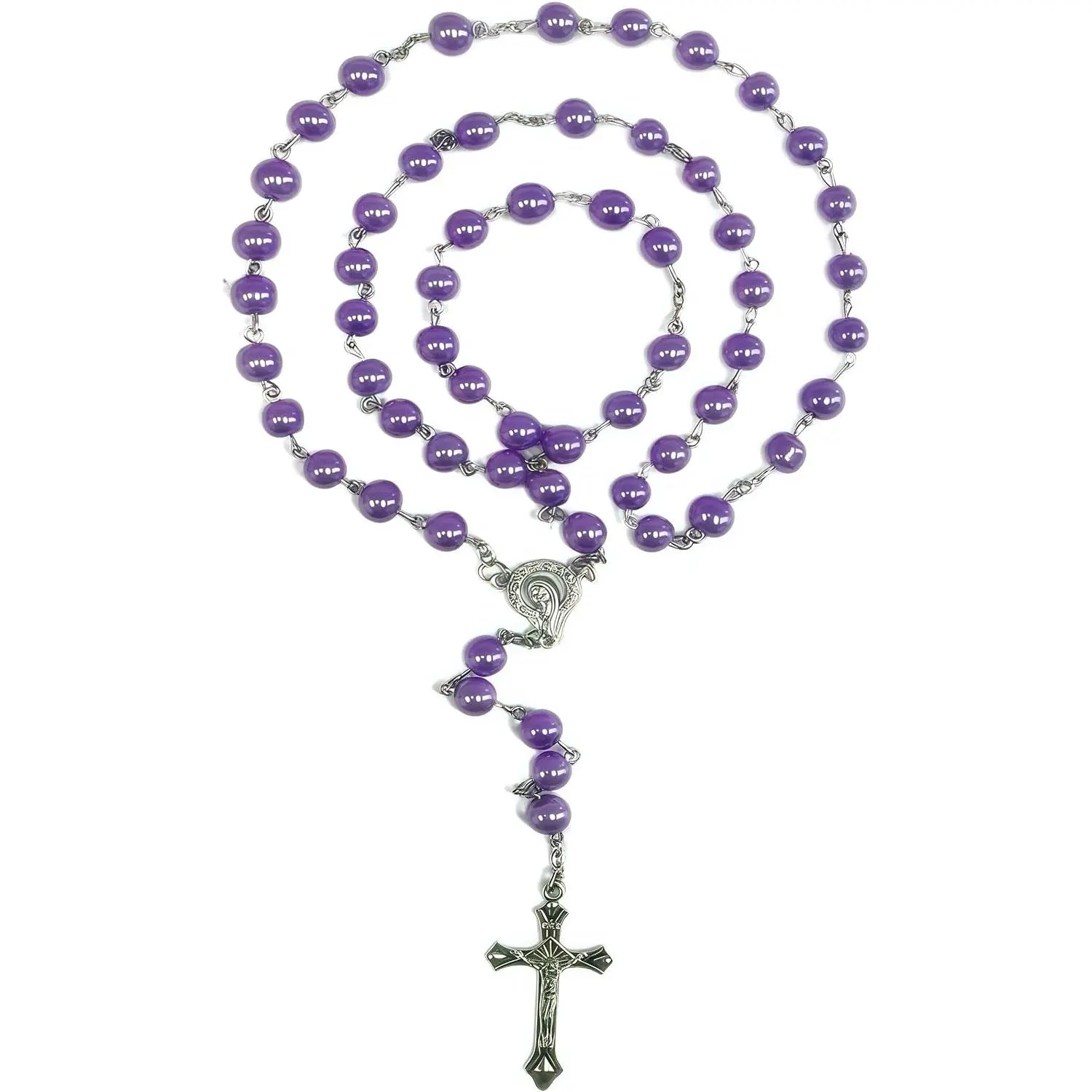 First Communion Rosarys for Girls and Boys, RosaryBeads Catholic for Men, Women, Rosary Necklace as Gifts for Mother, Grandmother, Elders