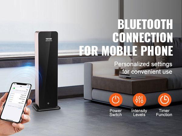 VEVOR Scent Air Machine for Home, 950ml Bluetooth Smart Cold Air Diffuser, 3000sq.ft Waterless Essential Oil Scent Air Diffuser, Floor Standing Aromatherapy Machine for Large Room, Office, Hotel