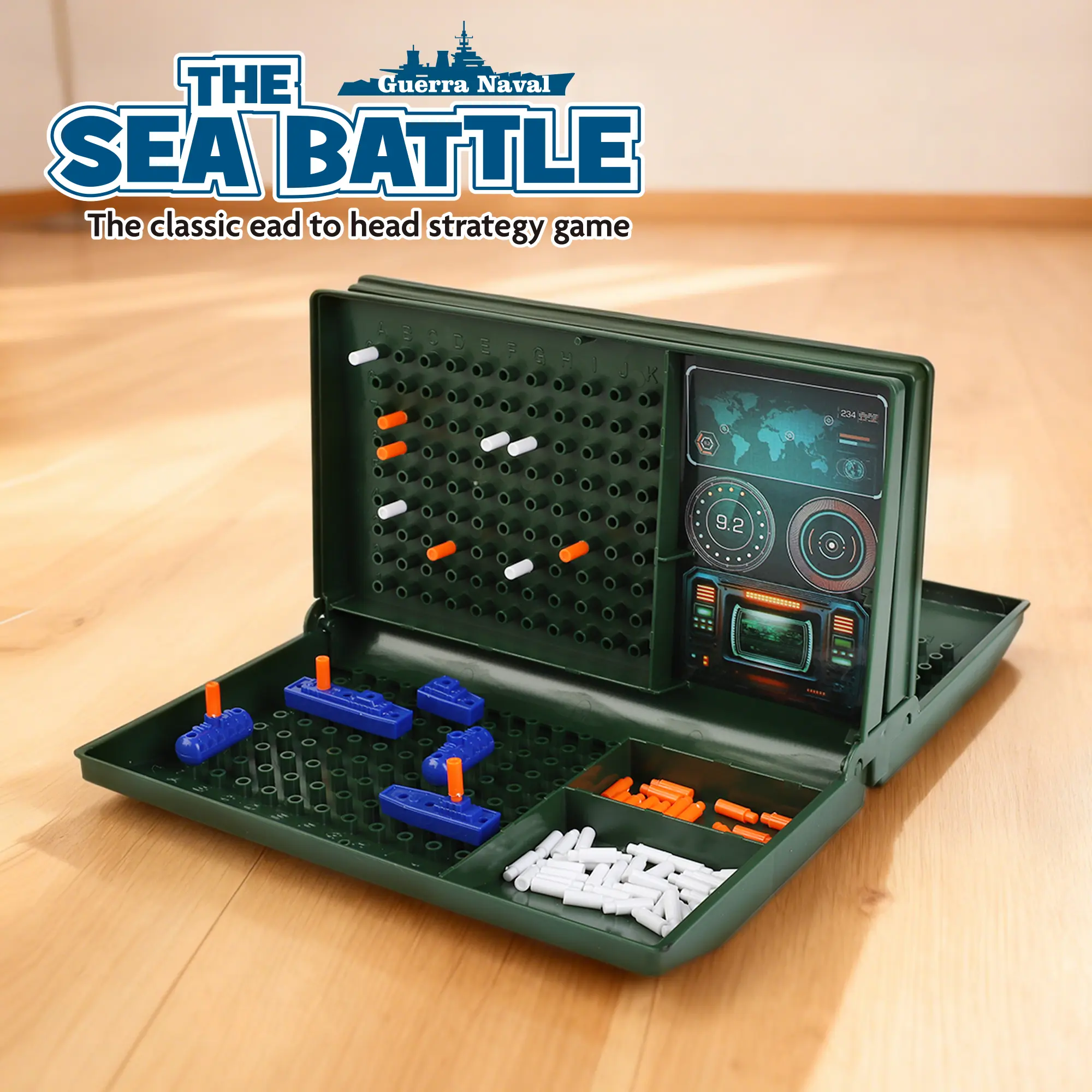 Fun Battleship Board Game Toy, Classic Board Games, Classic Sea Battle Strategy Tabletop Game, Perfect Gift for Boys and Girls, Model 502-90