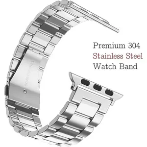 Stainless Steel Smart Watch Band (Band Only), Fashion Minimalistic Watch Band, Wearable Accessories Compatible with for Apple Watch Series 9 Ultra 2 8 7 6 5 4 3 2 1 SE Series