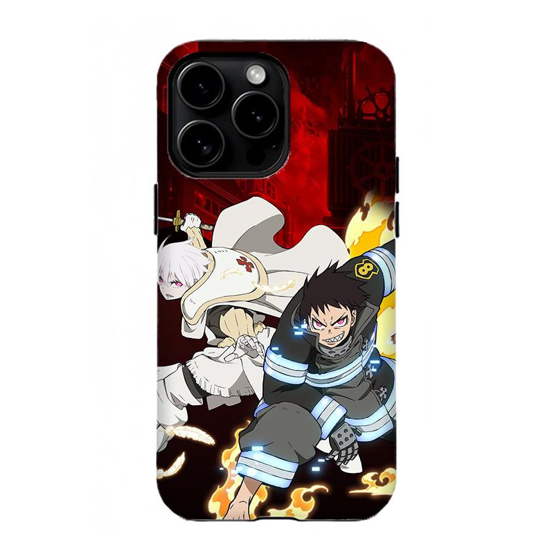 Aesthetic F-Fire F0rce Anime Phone Case|Manga Collage Art Print Phone Cover For iPhone 11 12 13 14 15 16 17 Pro Max For Samsung S26 S25 S24 S23 S22-Anime Fan Gift