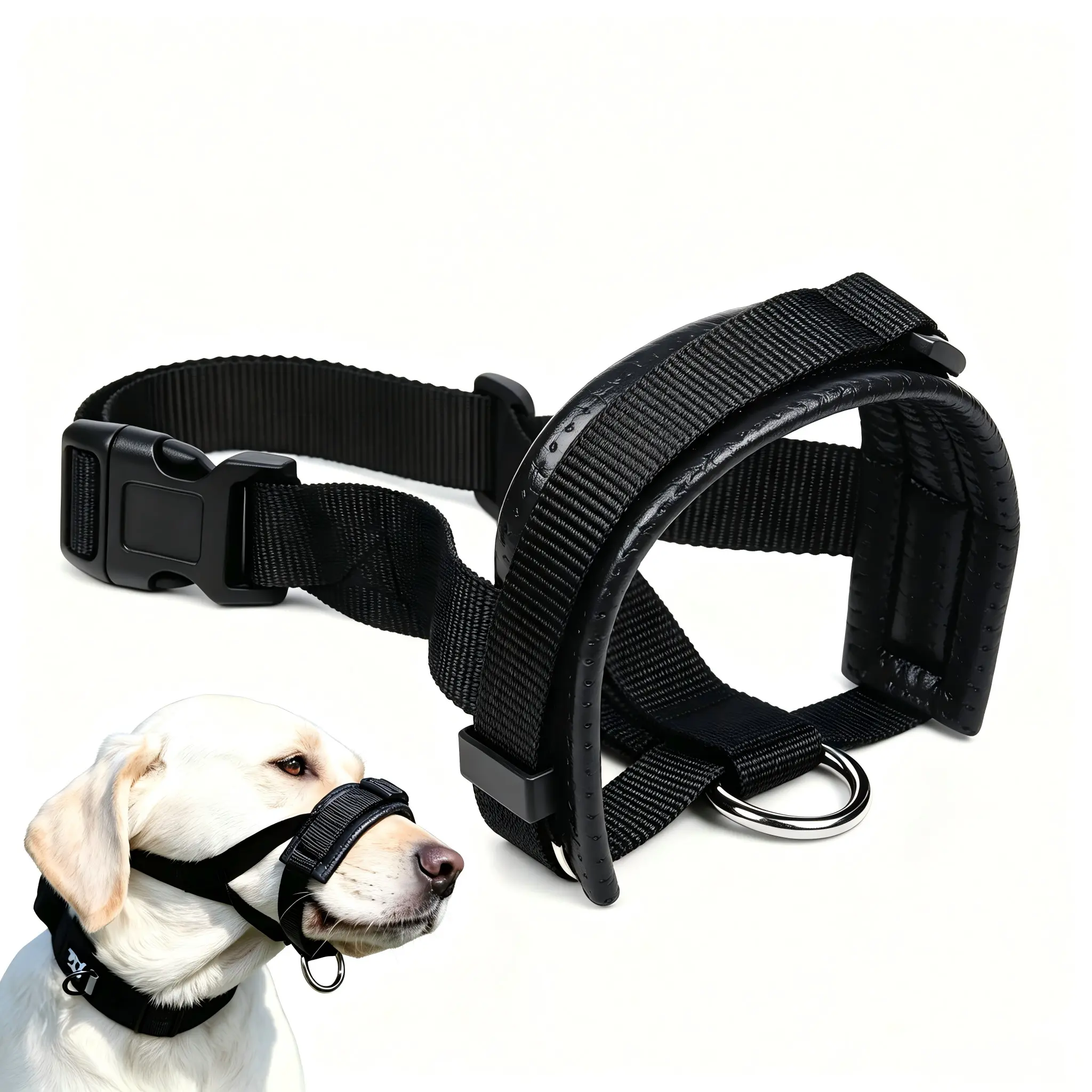 Multi-Size Nylon Fabric Dog Muzzle for Small, Medium, Large Dogs - Adjustable Anti-Bite Mouth Cover, Prevents Barking, Chewing & Accidental Ingestion, Breathable, Anti-Bite Muzzles
