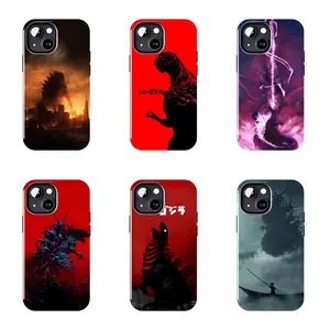 Burning City Sunset Godzilla Movie Phone Case Suitable for iPhone 17-11 Pro Max/Plus and  Samsung Galaxy S23-25