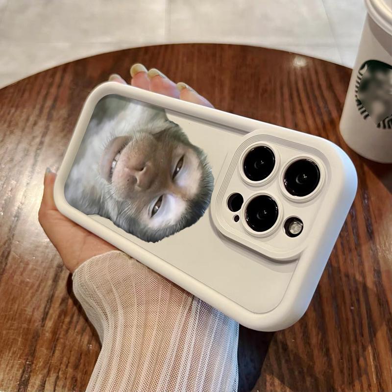 Cute Monkey Pattern Phone Case , Soft Silicone , Fully Protected and Shockproof For iPhone 16 15 Pro Max 14 16Pro 13 12 11 XSMAX Plus Funny Cover MEME