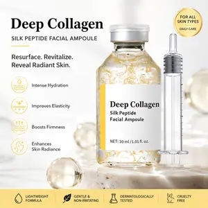 Deep Collagensilk Peptide Facial Ampoule, Serum for Radiant Skin Renewal, Gentle Hydrating & Firming Treatment, Ideal for Daily Use