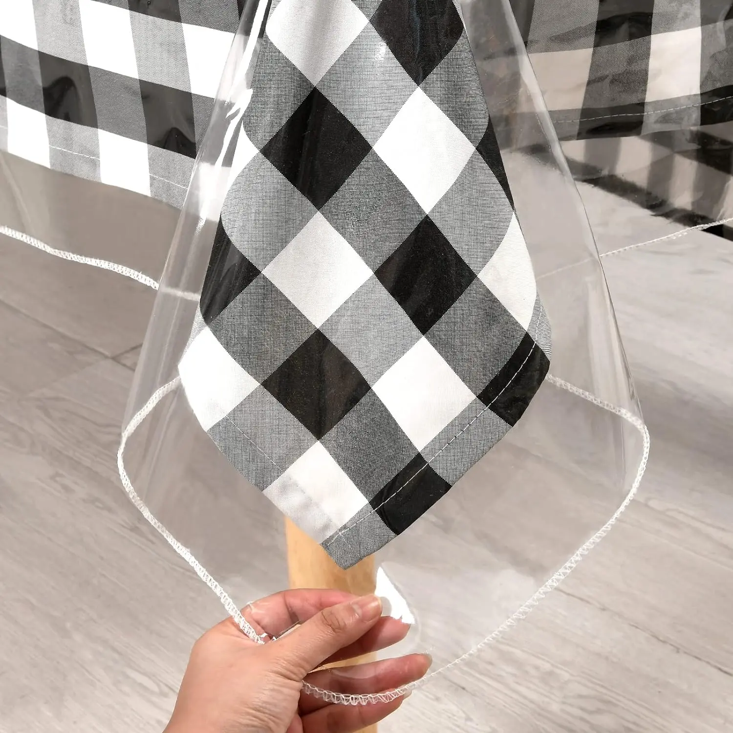 60" x 84" Clear Plastic Tablecloth   Vinyl Table Cover | Oilproof Spill Stain Resistant Wipeable Table Cloth, Transparent Cover Protector for Dining, Parties, Rectangle